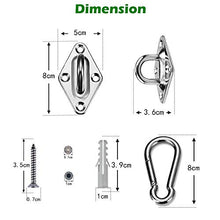 ZFYQ Kit di Fissaggio e Installazione per Tenda a Vela Rettangolare e Triangolare, Acciaio Inossidabile Kit di Installazione per Vele Parasole e Tende, Ombra Giardino, Grande 40 Pezzi