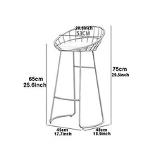 Sedia da pranzo, sedia a bracciolo, seggiolone, sgabello altezza bar sgabello sedia moderna in ferro for il tempo libero sedia da pranzo, pub, cucina, caffetteria, bar, max.Carica 200KG, 1.65 cm FACAI