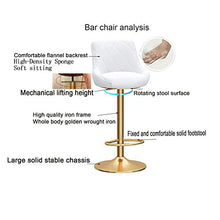 Sgabelli da Bar Sedia Sgabelli da bar Set di 2/4 Modern Regolabile Altezza Contatore da bar, con sedie a barre posteriore Sgabello girevole a 360 °, con poggiapiedi, sgabello ad alta gambe in oro Rego
