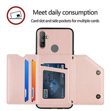 Lanyard - Custodia per carte di credito Oppo Realme C3, colore: oro rosa