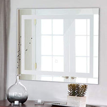 COSTWAY Specchio da Bagno con Illuminazione a LED a Parete con Interruttore Tattile Intelligente, Dimensioni:70 x 50 x 5,5 cm