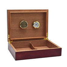 WRJY Humidor per sigari Scatola per sigari Portasigarette con umidificatore e igrometro Temperatura e umidità Costanti, Umidificatore in Legno di Cedro Importato può posare 10-25 Scatol