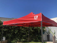 FT TENORE Gazebo RICHIUDIBILE 3X3 M Pieghevole A Fisarmonica Mercato TENDONE con Sacca (Rosso)