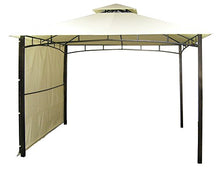 VERDELOOK Gazebo Antigua con struttura in metallo verniciato, 3.30x3.30 m, telo beige e struttura grigio scuro