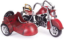 Brubaker Portabottiglie per Vino - Motocicletta con Sidecar Rosso - Decorazione in Metallo - Portabottiglie con Biglietto d'Auguri - Regalo del Vino