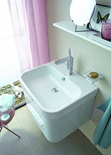 Lavabo Duravit Happy D.2 60cm con troppopieno, con Panca per Rubinetto, 1 Foro per Rubinetto, colorazione: Bianco con Wondergliss - 23166000001