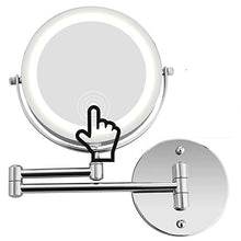 Namotu FeelGlad Schminkspiegel con licht, montaggio a parete Ohne Bohren, 7" 1x&10x Zweiseitig Fache Vergrößerung Touchscreen Batteria/USB