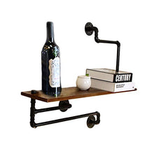 MoDi Wine Rack Retro Style Industriale Tubo di Acqua a Parete Vino Rack (L80cm * W20CM * H70cm)