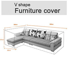 Ruixf Coperture per mobili da Giardino all'aperto Tessuto Oxford Coperture per mobili da Patio Impermeabili Divano Tavolo Sedia Protezione Antipolvere Contro la Pioggia UV (V Shape - 300 x 300 cm)