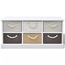 Tidyard Mobile Contenitore con 6 Cassetti in Legno