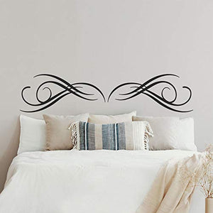 T-MK347 - Adesivi per testiera del letto, 42 x 190 cm, colore: Nero