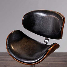 LXYPLM Sgabello Sedie Bar Barstools Girevole Regolabile in massello Bar Sedie Sedile, casa contatore Tempo Libero Fragile del Metallo Alti sgabelli con Schienale Arredo Bar Cucina (Color : Black)