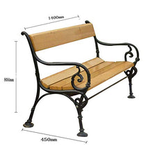 Outdoor Panchine, Anticorrosivi Legno Schienale Panche Solide, Outdoor Panchine Per Il Tempo Libero Cortile In Ghisa, Retro Giardino Portico Panchine Decorative, In Grado Di Ospitare 2-3 Persone