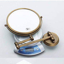 Specchio da Trucco, Specchio Ingranditore, Bagno 3X Ingrandimento Doppio Lato, 20 cm Doppio Faccia Specchio a Parete, Specchio da Parete Girevole e Rotondo, Allungabile, per Bagno, Spa, Hotel