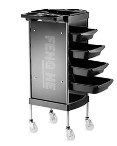 Carrelli portaoggetti Carrello portatile multifunzionale del carrello di bellezza del carrello di rotolamento dei capelli di stoccaggio del barbiere del carrello del salone del salone con i cassetti &