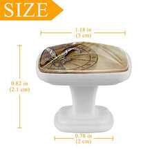 Set di 4 maniglie rotonde per armadio da cucina, credenza, cassettiera, cassettiera, con viti, per cucina, comò, armadietto, bagno, guardaroba, capricorno, oroscopo zodiacale, astrologia