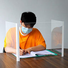 Protezione Scrivania Barriera per Scrivania Protettivo Schermo Protezione per Starnuti Trasparente Schermo in Acrilico Trasparente Separatore per Scuole Ristoranti Negozi