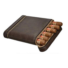 ZYING Cedar Cigar Idratante Set - Viaggi Portatile Cuoio di Alta qualità Brown Mano Cigar Box
