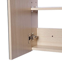 kleankin Armadietto Pensile da Bagno a Parete con Specchio a 3 Ante e Ripiani Regolabili in Legno 90x60x13.5cm