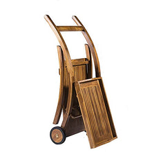 Carrello per Bevande in Legno Massello - Carrello Portaoggetti per Esterno Pieghevole in Teak Resistente Agli Agenti Atmosferici - Perfetto per Feste in Giardino, Divertimento Degli Ospiti e Altro