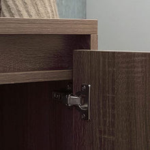 Kiamami Valentina MOBILE BAGNO NOCE SCURO 60CM LAVABO D'ARREDO E SPECCHIO A FILO | SIENA