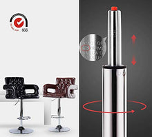 SHPEHP Sgabello da bar idraulico girevole in pelle PU con schienale imbottito in similpelle Sgabello da bar girevole regolabile Airlift con base cromata, nero vino rosso-Black