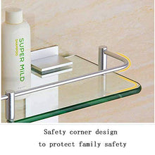 Storage Mensole da Bagno a Parete, ripiano in Vetro Elegante e Resistente alla Sicurezza, mensole da Bagno a Parete, portaoggetti per Doccia a Parete per Foratura per Cucina in Bagno (3 Livelli)