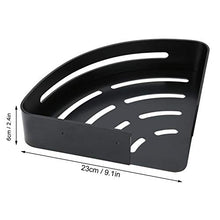A sixx Portaoggetti angolare per Doccia, portaoggetti monostrato per Bagno in Alluminio Spaziale, portaoggetti da Parete per Doccia/Cucina/WC - Nero