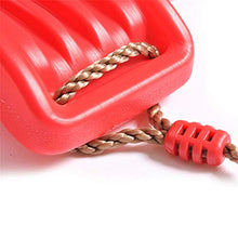 HULG Altalena in Plastica per Bambini da Gioco da Giardino con Corda Regolabile (Rosa)