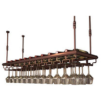 JHGJBJ Vino Bronzo Bicchiere Vino cremagliera Ferro Alta qualità rovesciata Titolare Calice Gancio Wine Bar contatore/mobilia (Size : 80x30cm)