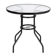 Yi-xir design classico Tavolo da pranzo esterno Cerchio Giardino da tavolo in vetro temperato Perfetto e comodo