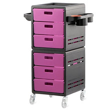 Jia He Carrello Carrelli portapacchi - Beauty Car Hair Salon Carrelli Forniture per parrucchieri Tool Car Hairdressing Tool Cabinet Hot Dyed Oyster Sauce Rack Carrello portautensili portatile a quattr