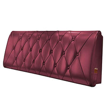 Xufei Comodino Cuscino/Artificiale Cuscino in Pelle Albergo delle Famiglie copriletto Soft Pack Rimovibile e Lavabile (Color : Wine Red, Size : 90 * 10 * 60cm)