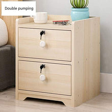 MMWYC Comodino Studio Addensare con la Serratura Assemblea Doppio pompaggio Corridoio Locker Bagno Solido della Famiglia di Legno Camera da Letto Soggiorno Multifunzione 32.5X26X40cm