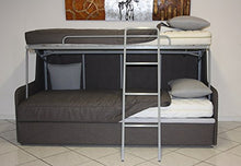 Ponti Divani - Divano Letto a Tre postazioni - Tris - Divano Letto a Castello con Tre Letti materassi sfoderabili compresi - Meccanismo Innovativo Produzione 100% Italiana - Tessuto Verde