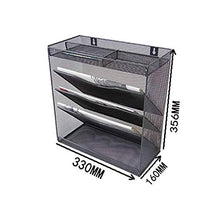 LCA Schedario Classificatore Verticale Titolare del File, Desktop Extension File Manager cancelleria Carrello (Metallo) 33 * 16 * 35,6 cm