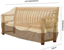 ZJBJ Copertina del Patio Loveseat, coperture da banco Impermeabile all'aperto, Copertura del Divano della Lounge Profonda del Prato Inglese, 57,9"x 32,5" x31, Marrone e Nero