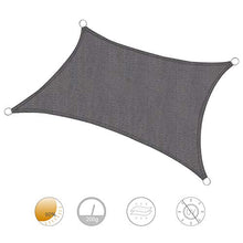 EUGAD Tenda a Vela Ombreggiante Tende Parasole Rettangolare Protezione Solare Traspirante e Resistente per Terrazza Giardino Esterni 4x6cm Grigio 0179ZYF