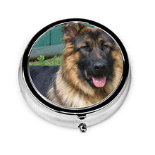 Scatola rotonda per medicina portatile, mini pillole in metallo, dispenser per pillole, borsa da viaggio, regalo per cani e pecore