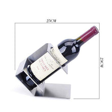 MSF Porta Bottiglie Porta Vino da appoggio in Acciaio Inox con portabottiglie, portabottiglie da Vino in Metallo da appoggio Portabottiglie da Vino, Perfetto per tavoli da Bar e da casa, 19 × 10 × 17