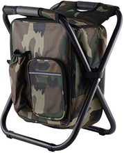 Tavolo da picnic all'aperto Grandi sedie a zaino da 3 in1 per adulti Sgabello da campeggio camuffamento portatile leggero con borsa per ghiaccio Isolamento termico Bag Picnic Borsa da picnic Sgabello