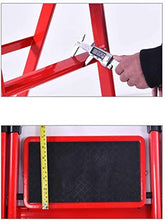 File cabinets Sedie Pieghevoli Indoor Attico Stepladders, su Due Lati di Sicurezza Stepladders Scala di risalita Frutteto/Giardino/Farm Ladder Step Sgabello (Color : Red, Size : 41 * 57 * 84CM)