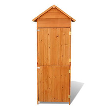 Tidyard Armadietto da Giardino in Legno con Tetto Impermeabile 79 x 49 x 190 cm | Marrone