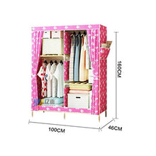 LyMei Guardaroba Armadio Guardaroba in Legno massello Semplice, Armadio dormitorio Armadio Oxford Panno Armadio Armadio Guardaroba Panno,A_100*46 * 160cm
