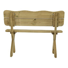 Lesli Living Panca da Giardino panchina Pino Naturale Massiccio e Robusta 120 x 72 x 90 cm