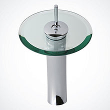 nchant - Rubinetto miscelatore a cascata in vetro per lavabo, stile contemporaneo, cromato lucido