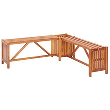 Festnight Panca Giardino Angolare e Fioriera per da Interno e Esterno Balcone 150x150x40cm Massello Acacia