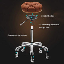 Sabelli da bar Sedia Regolabile Rolling Stool Heavy Duty con Ruote Spugna Ad Alta Elasticità E Imbottitura in Cotone PP for Salon Spa Home Office (Color : Orange)