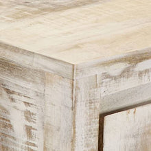 vidaXL Credenza Stile Rustico Raffinato Colore Chiaro Rialzata 4 Scomparti Resistente Buffet Madia Mobile Cucina 160x40x76 cm Legno Massello di Mango