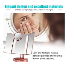 Specchio per Il Trucco Trucco Trucco Specchi A LED con Luce 22 LED Pieghevole LED 2x3x10x Ingrandimento Luce Retroilluminato Specchi for Professionale